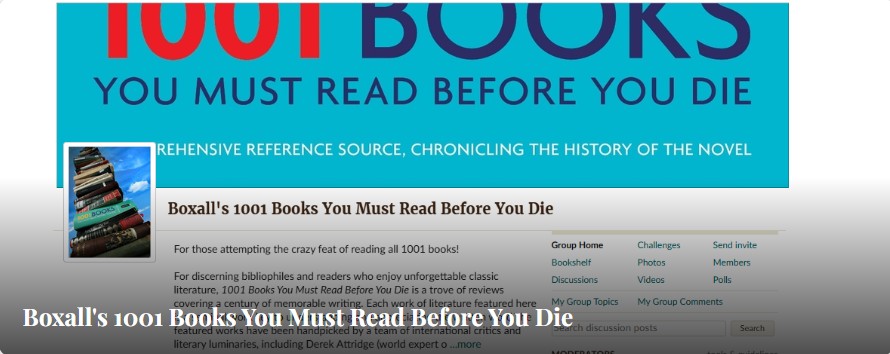 Boxall's 1001 Books You Must Read Before You Die community